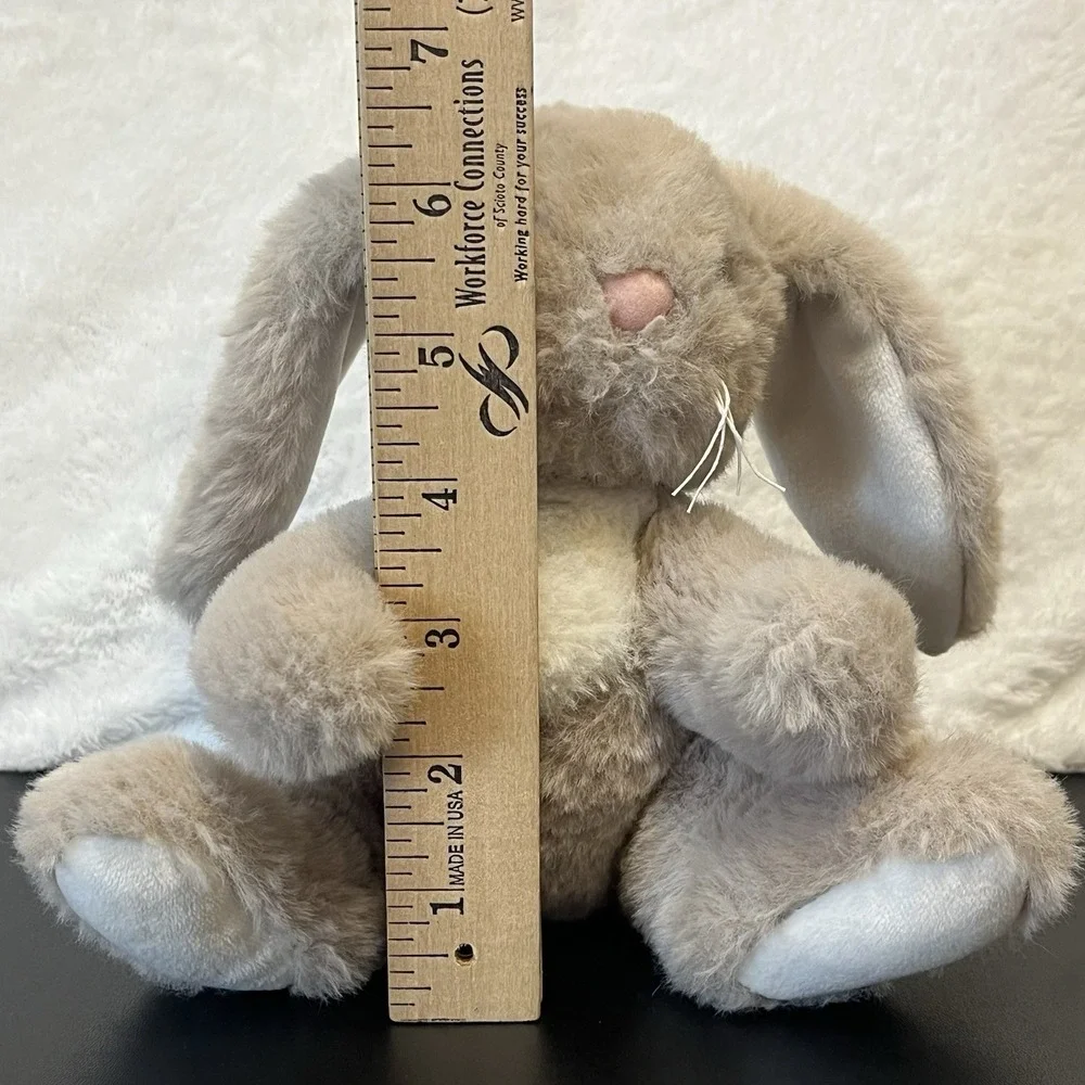 Bunny Rabbit Plush Bearington Collection Floppy Ears Brown White Stuffed Animal